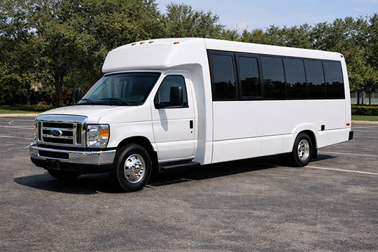 18-passenger minibus available for charter in Round Rock, TX