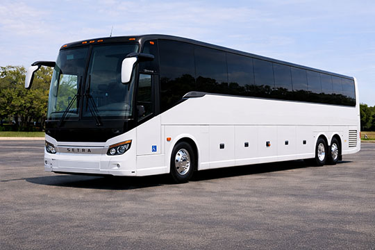 56-passenger charter bus available for charter in Round Rock, TX
