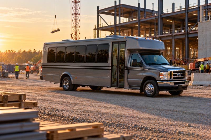 Construction Site Shuttle Bus Rentals in Round Rock, TX